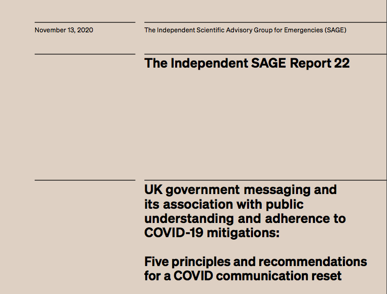UK government messaging on Covid-19: Five principles and recommendations for a COVID communication reset