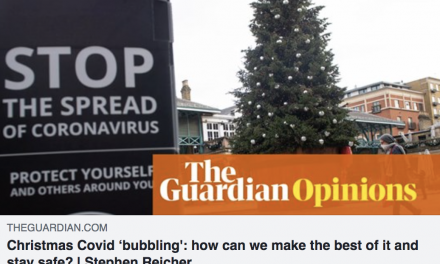 Stephen reicher writes in the guardian about staying safe at christmas