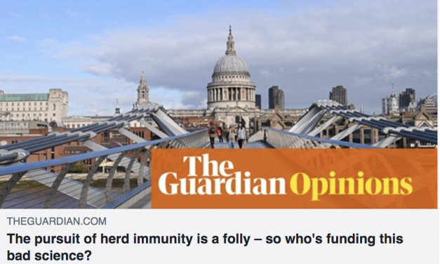 opinion piece on herd immunity in the guardian by Martin Mckee
