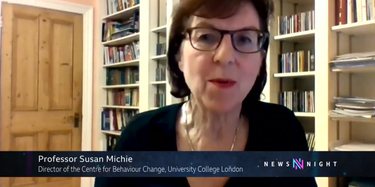 Susan Michie on BBC Newsnight discussing lockdown