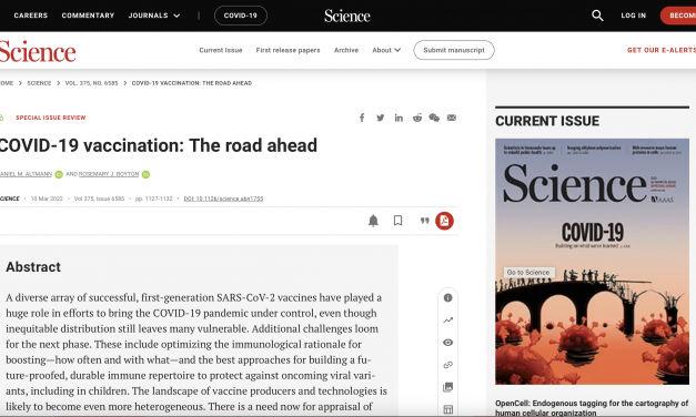 Professor Danny Altmann writes about the road ahead for vaccines, in Science